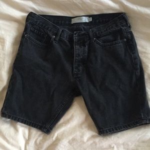 Topman black denim jeans shorts size 32